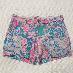 Lilly Pulitzer Pink and Blue Floral Shorts